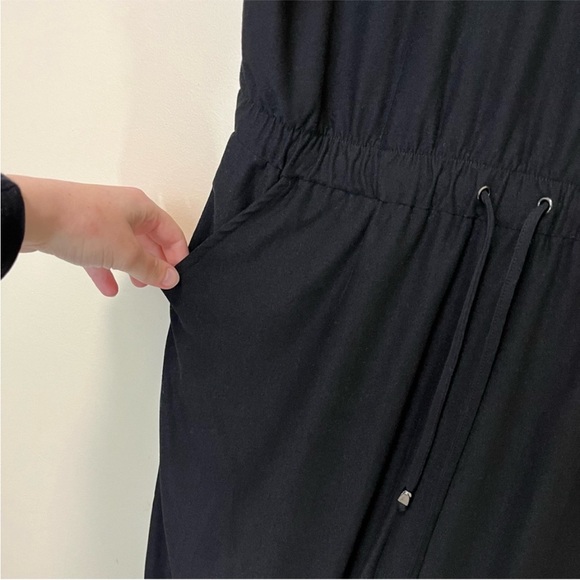 Sansara Black Soft Stretch Knit Jumpsuit - Picture 6 of 14